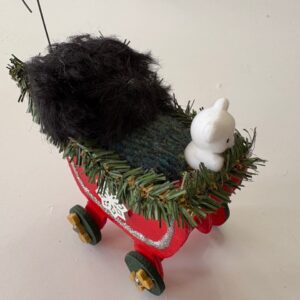 Black Havanese Carriage Ornament