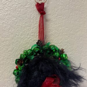 Black Havanese Wreath Ornament