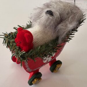Silver Havanese Carriage Ornament